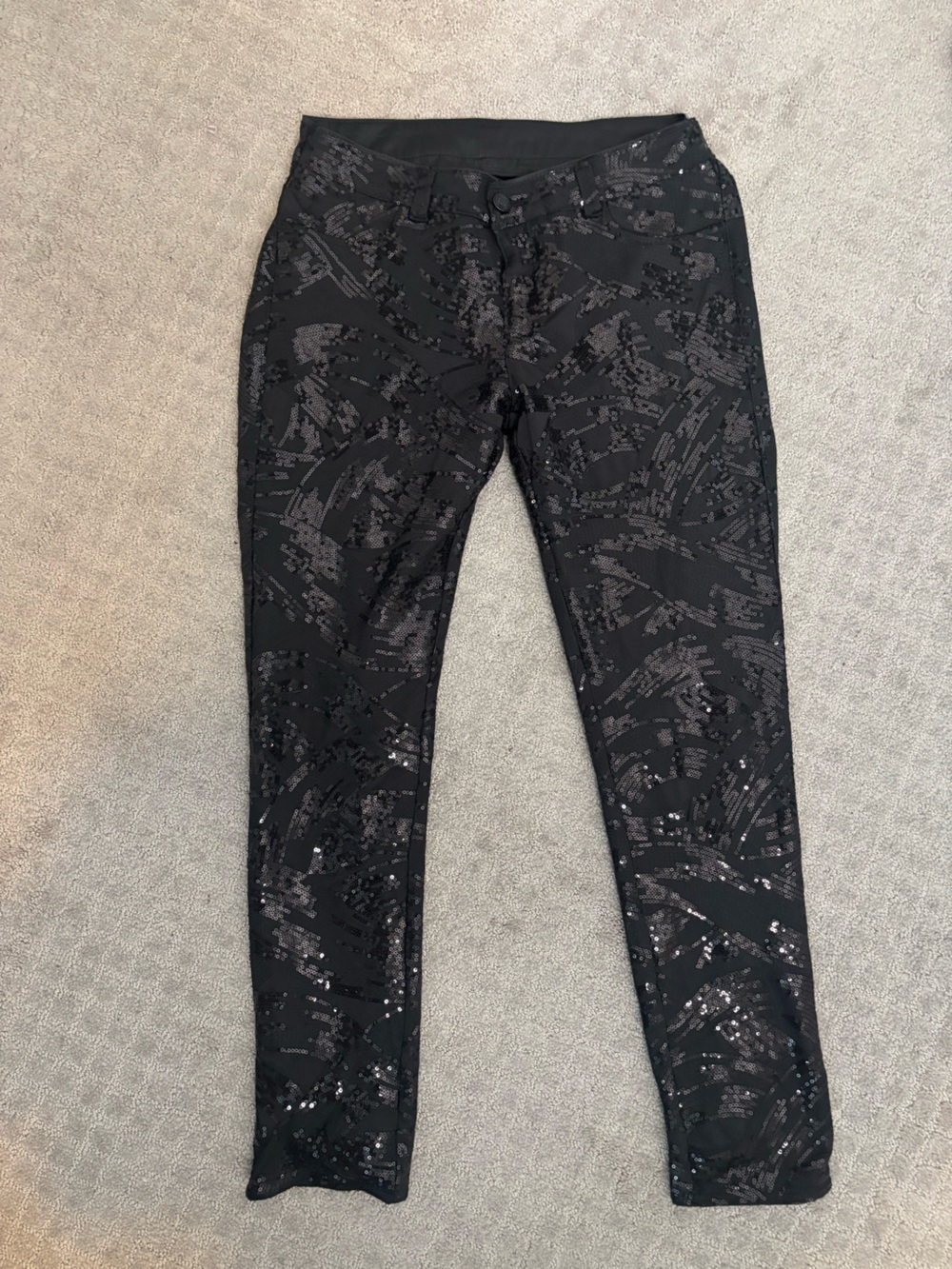 Siwy Black Sequin-Pattern Skinny Jeans